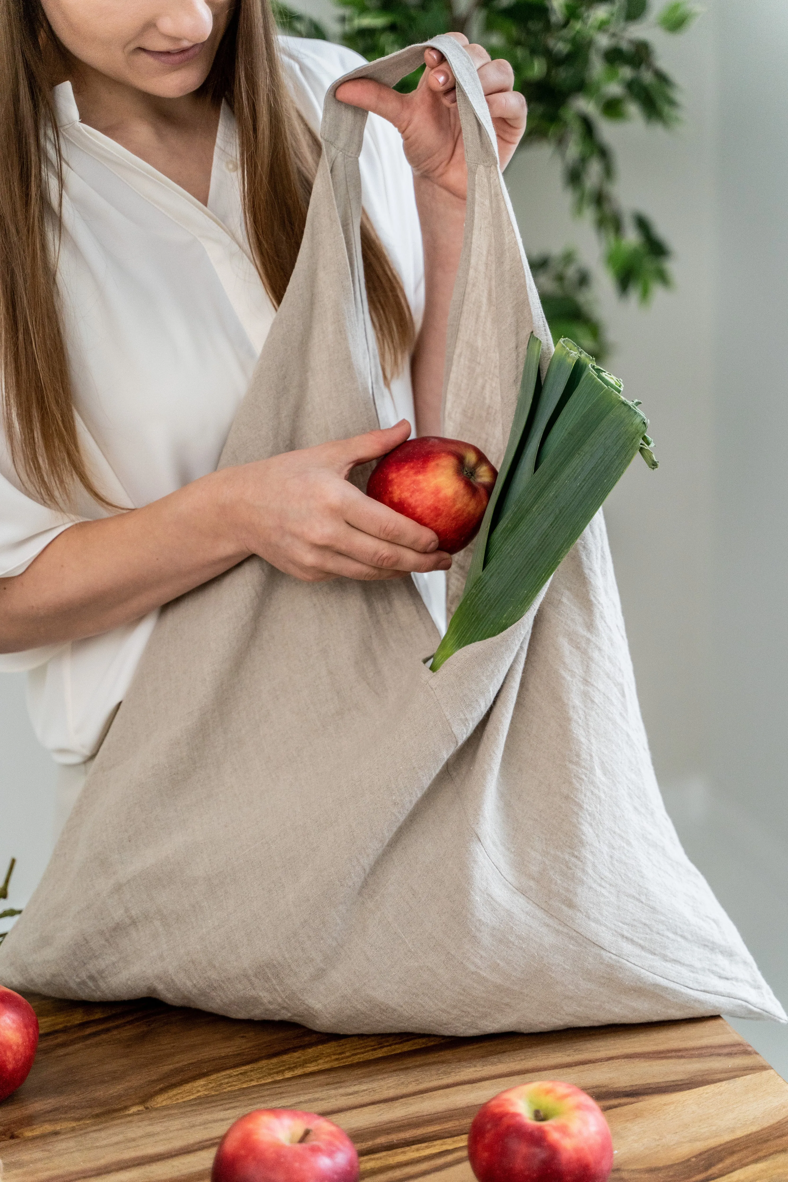 Large Linen tote bag in Various Colors
