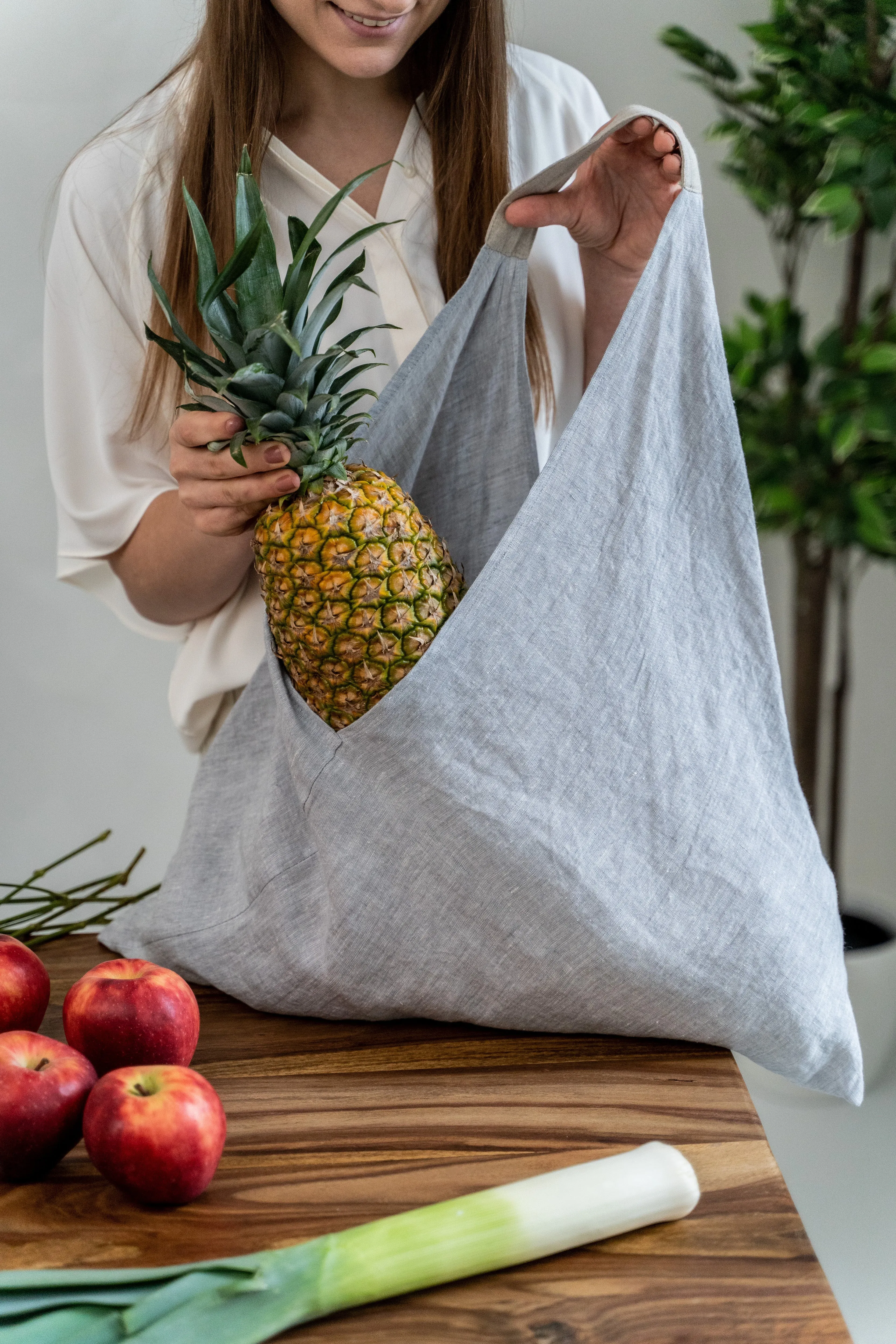 Large Linen tote bag in Various Colors