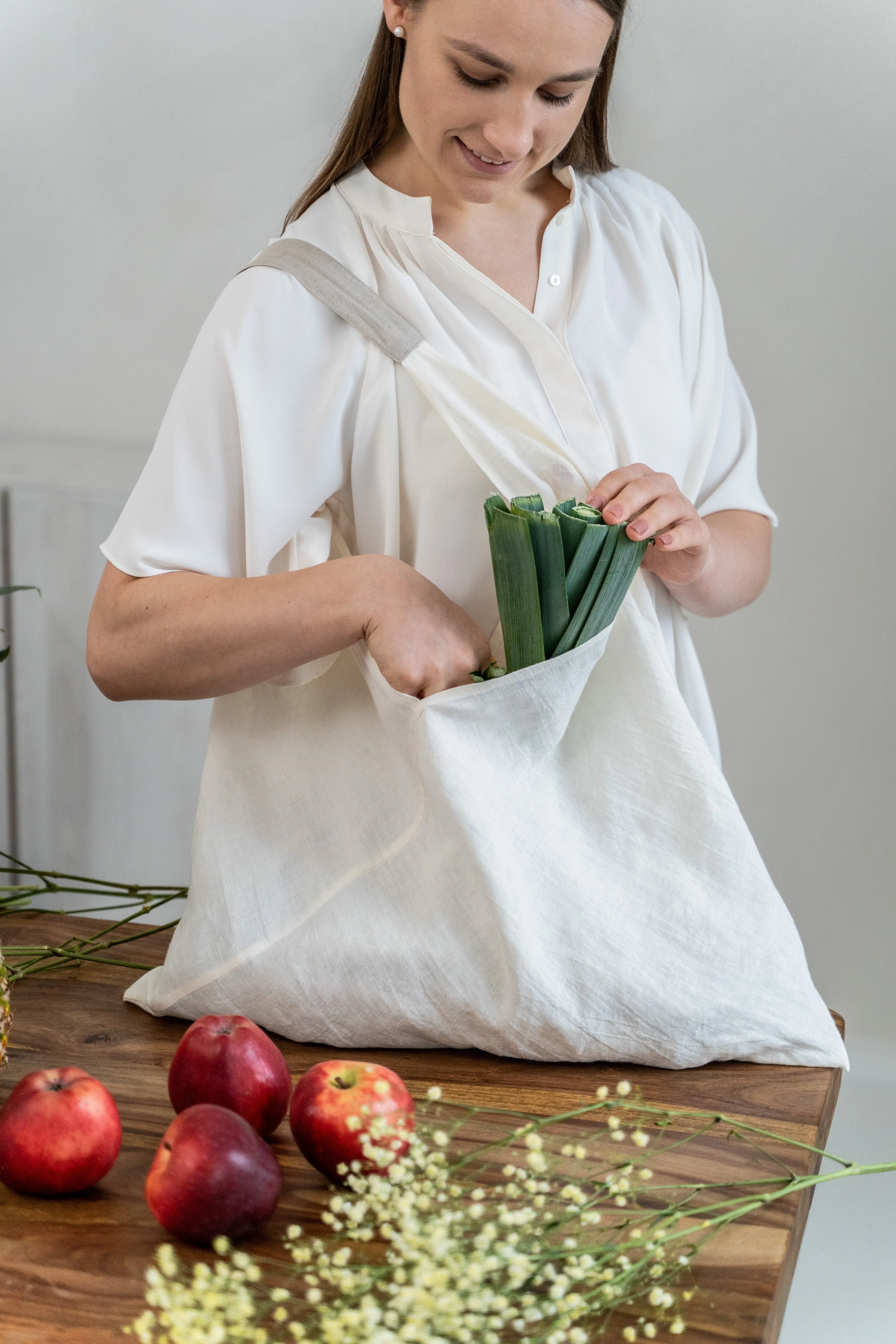 Large Linen tote bag in Various Colors