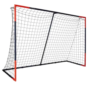 Large movable steel football goal, blue