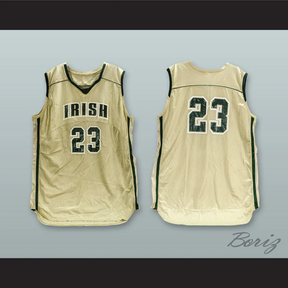 Lebron James 23 St. Vincent–St. Mary High School Fighting Irish Gold Basketball Jersey