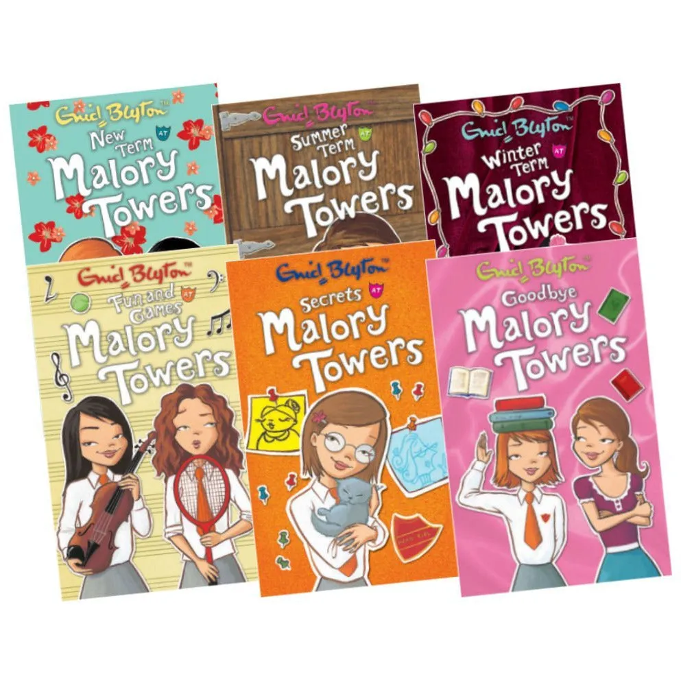 Malory Towers Collection, 6 Books, Books 7 -12(New Term,Summer Term,Winter Term, Fun and Games,Secrets,Goodbye)