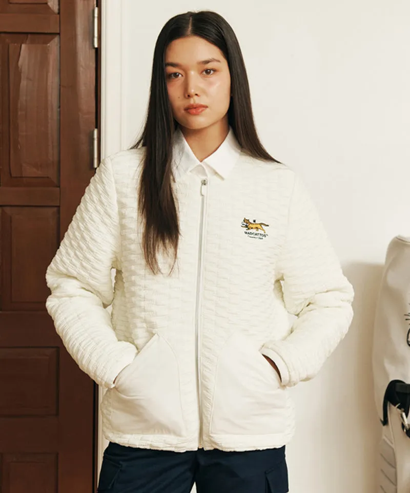 MCC Women's Non-Collar Quilting Jumper FF - White