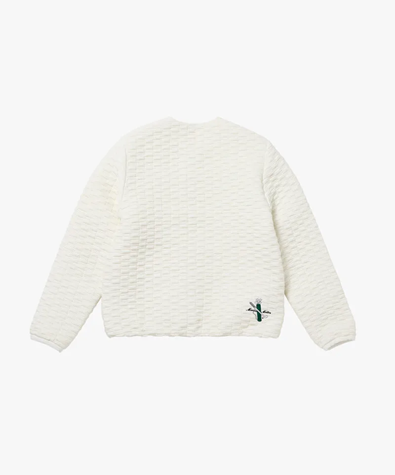 MCC Women's Non-Collar Quilting Jumper FF - White