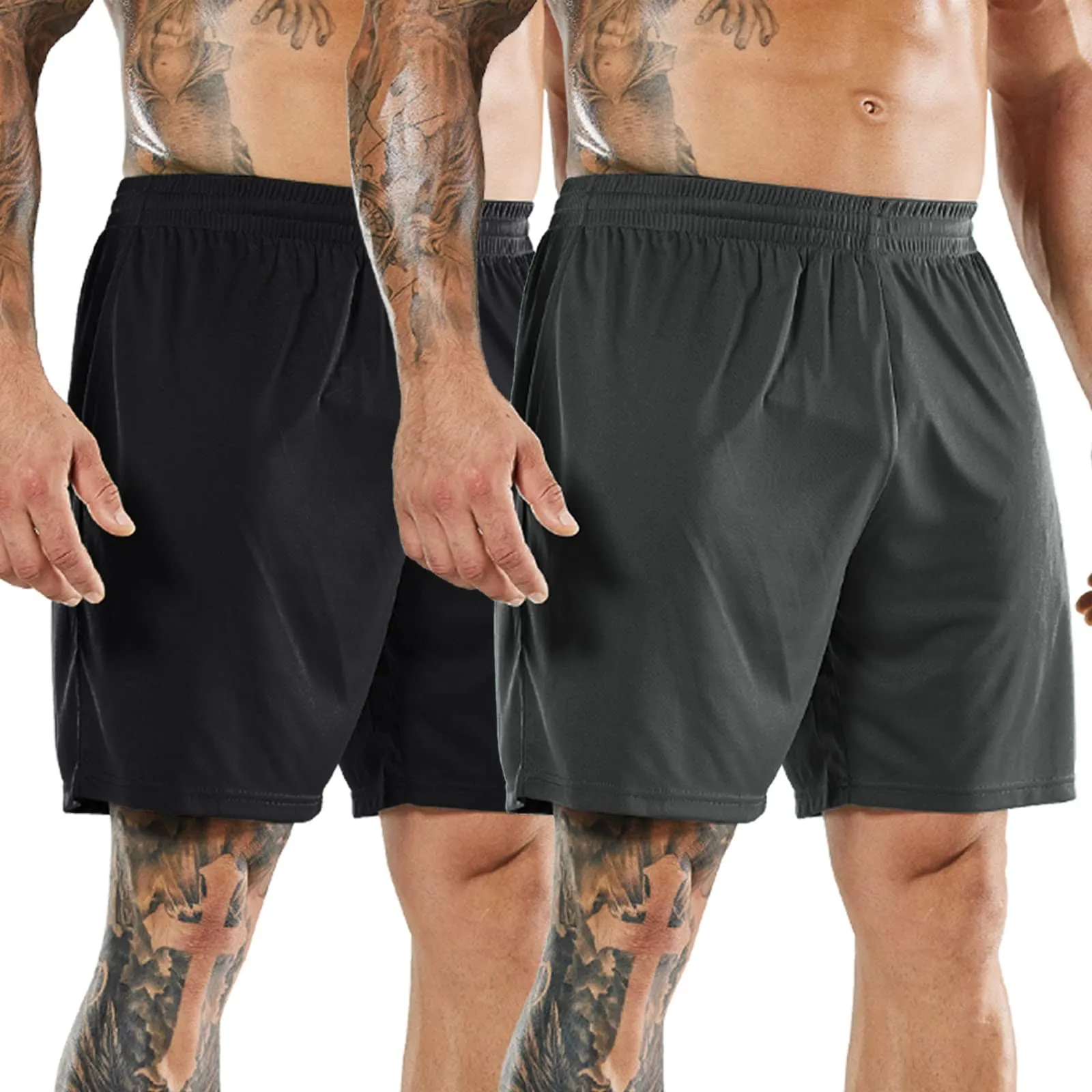 Men's Quick-Dry Athletic Running Shorts without Pockets