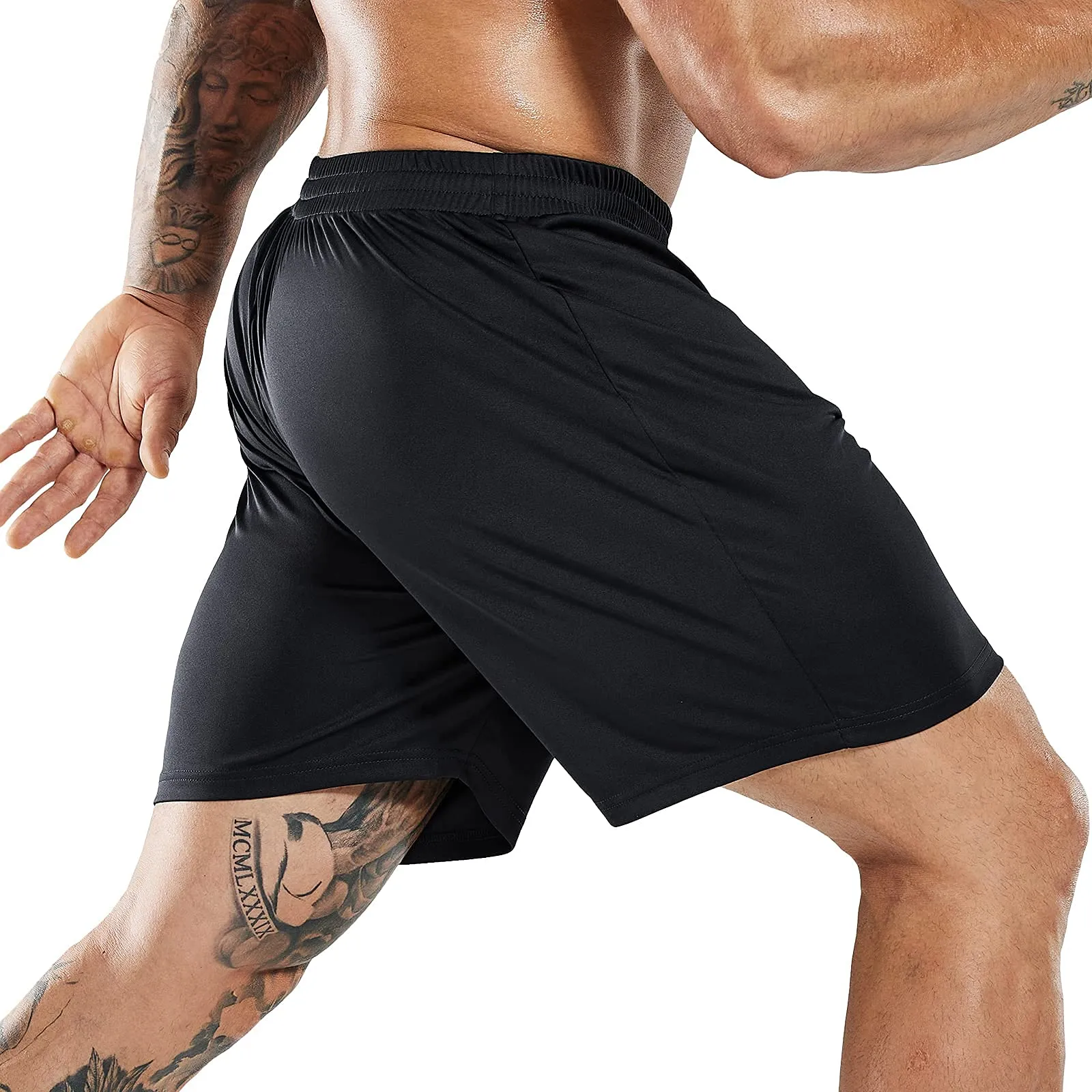 Men's Quick-Dry Athletic Running Shorts without Pockets