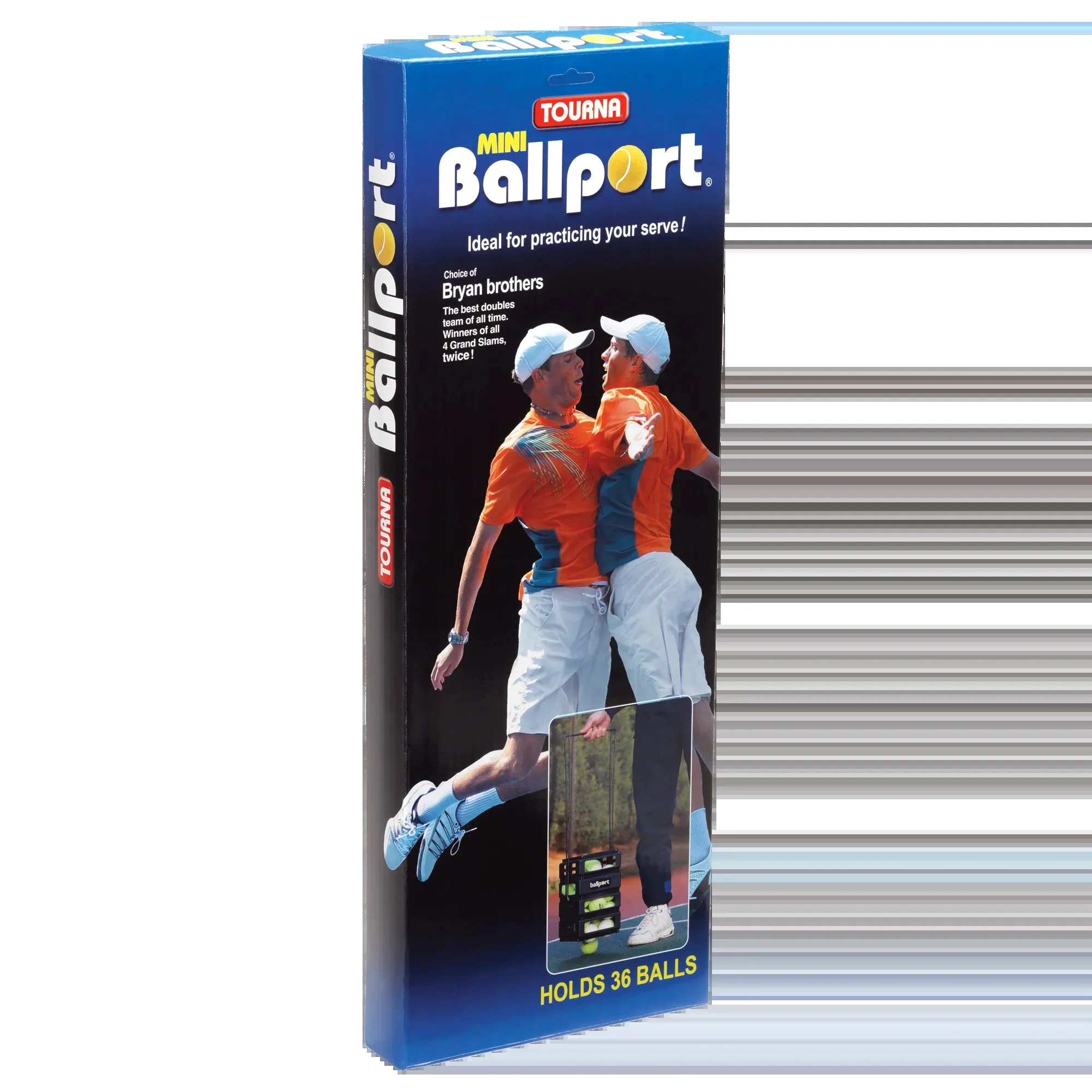 Mini Ballport Tennis Ball Pick up Hopper - Holds 36 Balls - Black