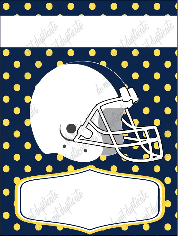 Navy &  Yellow Football Garden Flag