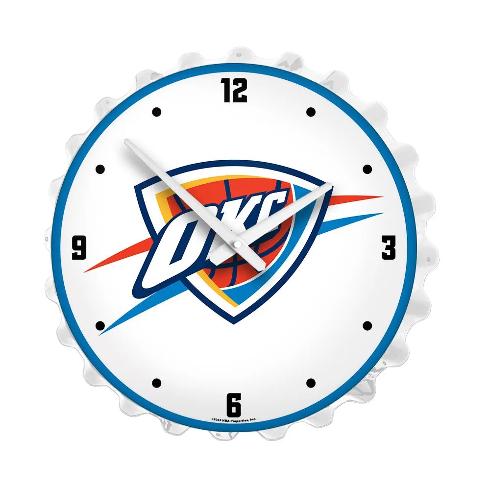 Oklahoma City Thunder: Bottle Cap Lighted Wall Clock