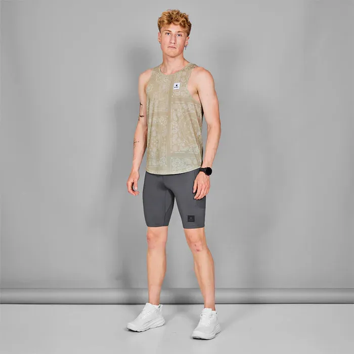 Paisley Combat Singlet | Beige Paisley
