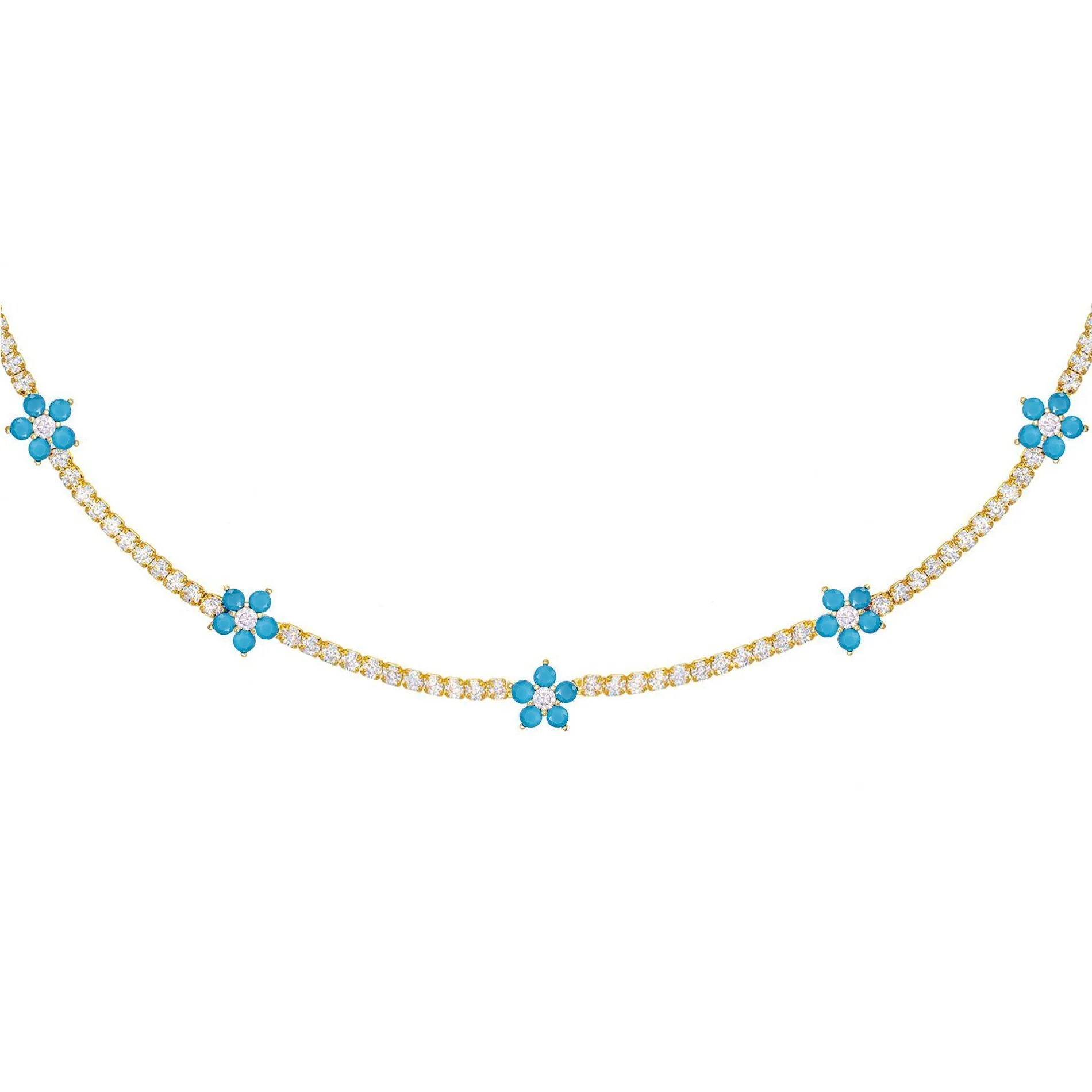 Pastel Flower Tennis Choker