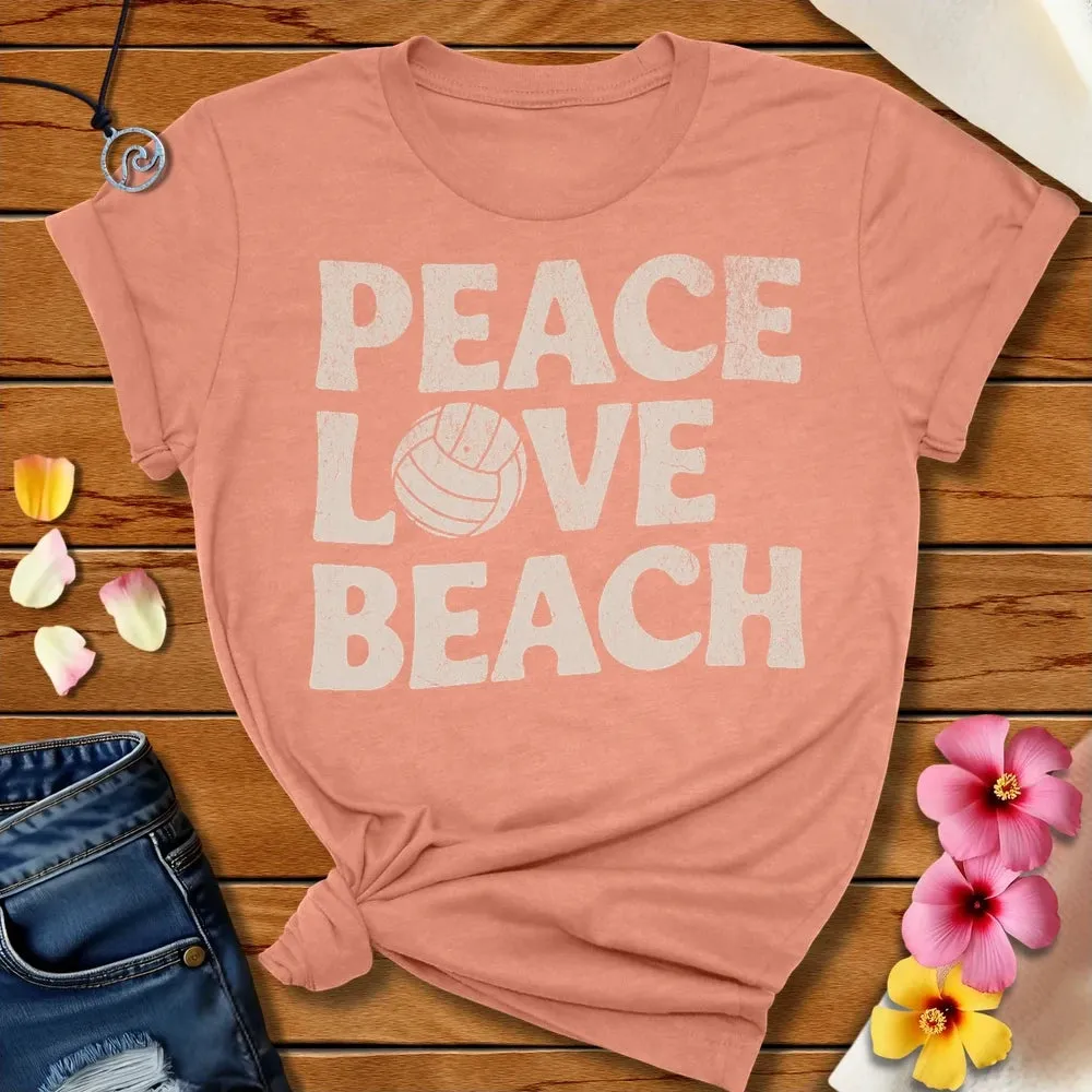 Peace Love Beach Volleyball Tee