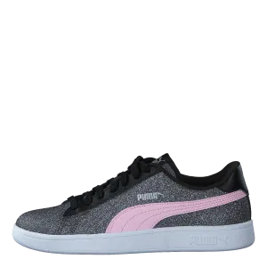 Puma Smash V2 Glitz Glam Jr Black-pinklady