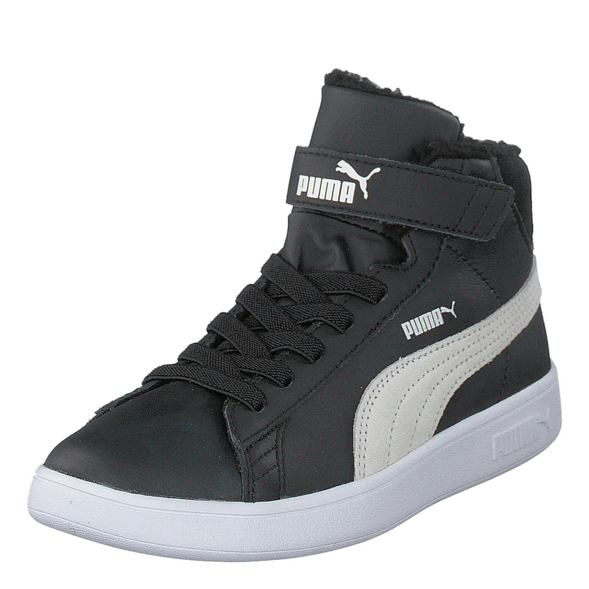 Puma Smash V2 Mid L Fur V Ps Puma Black-puma White