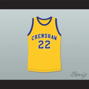 Quincy McCall 22 Crenshaw High School Yellow Basketball Jersey