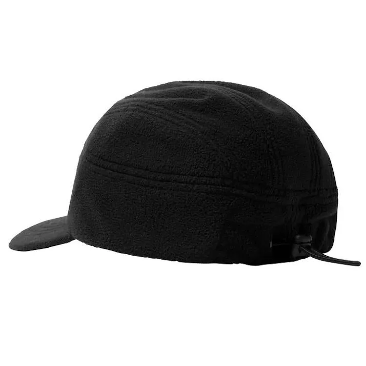 Stussy Stock Logo Polar fleece Panel Runner Cap Black