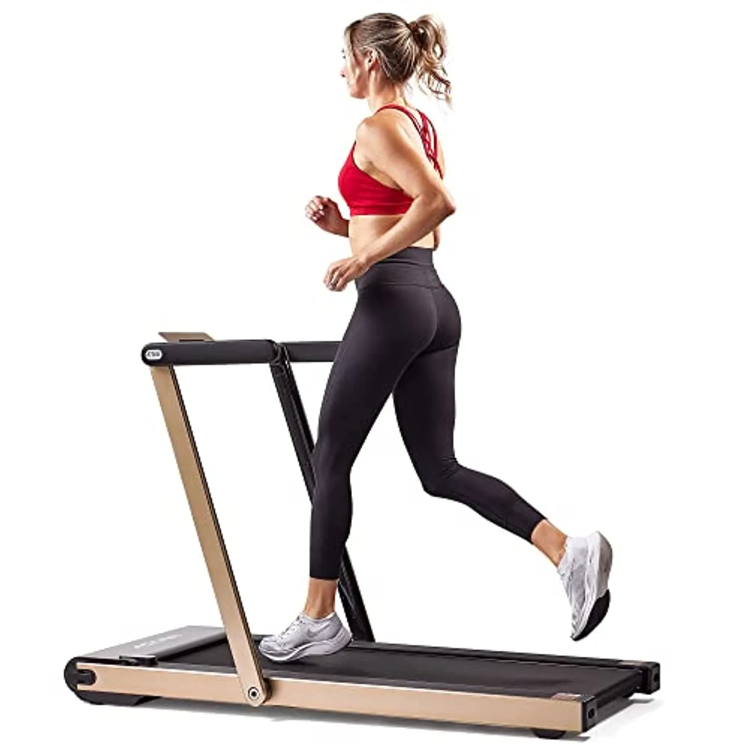 Sunny Health & Fitness ASUNA Premium Slim Folding Treadmill Running Machine with Speakers for Home Gyms