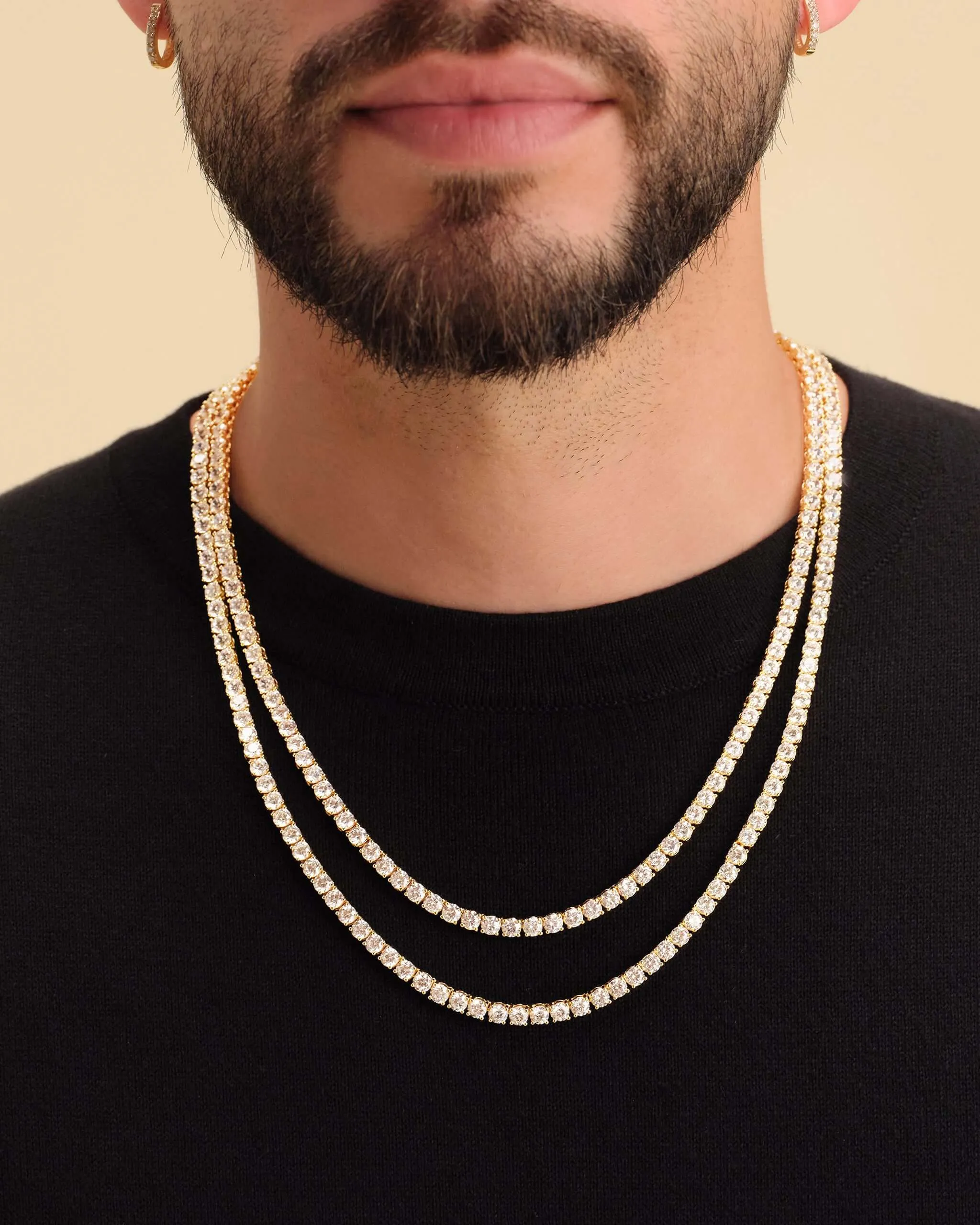 Tennis Chain Stack - Gold