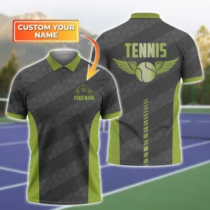 Tennis Personalized Name 3D Polo Shirt - TD96 1512