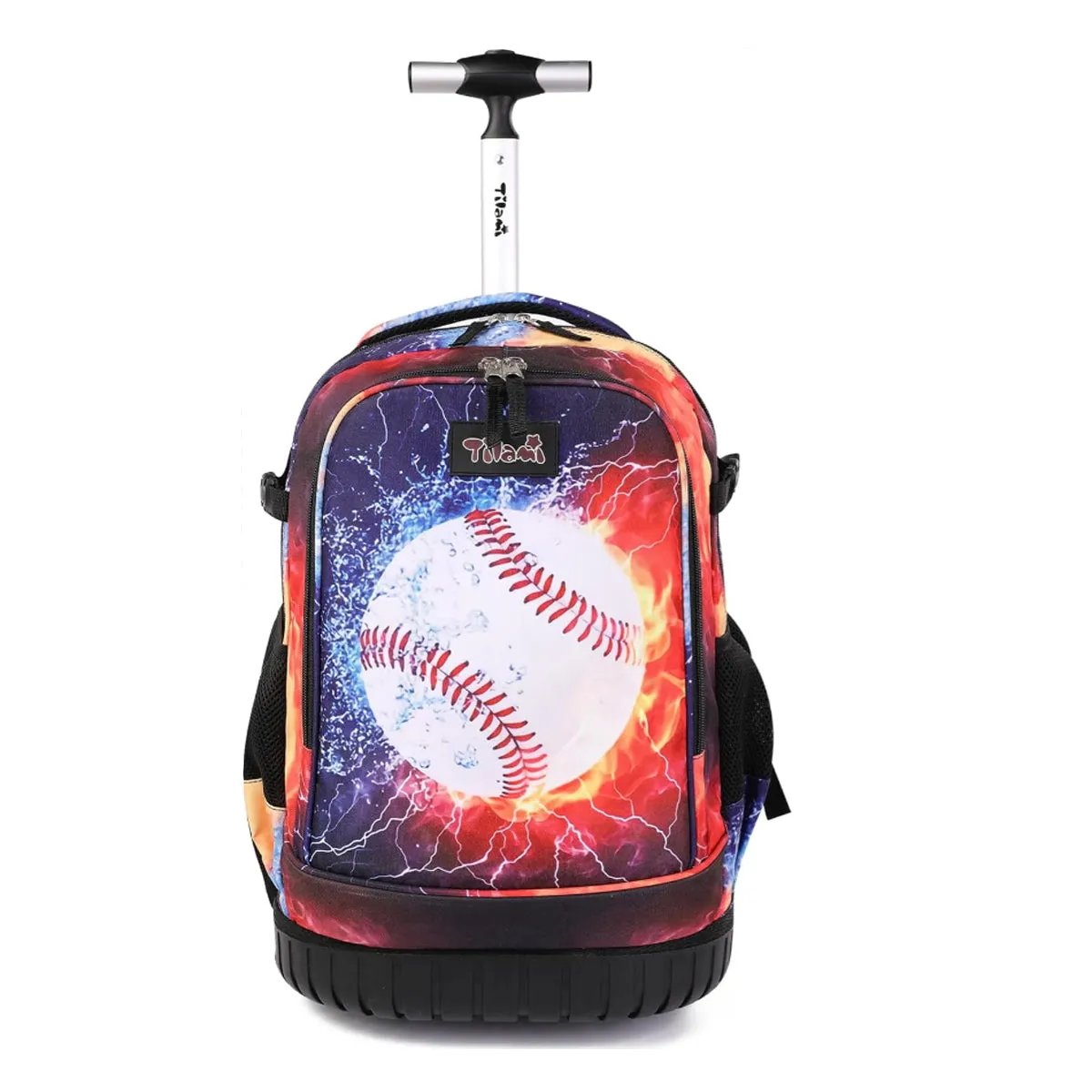 Tilami Baseball Black  19 inch Rolling Backpack