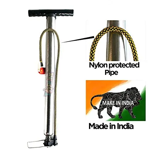 Toyshine High Pressure Portable Multipurpose Bicycle Steel Air Pump, Mix Color (SSTP)