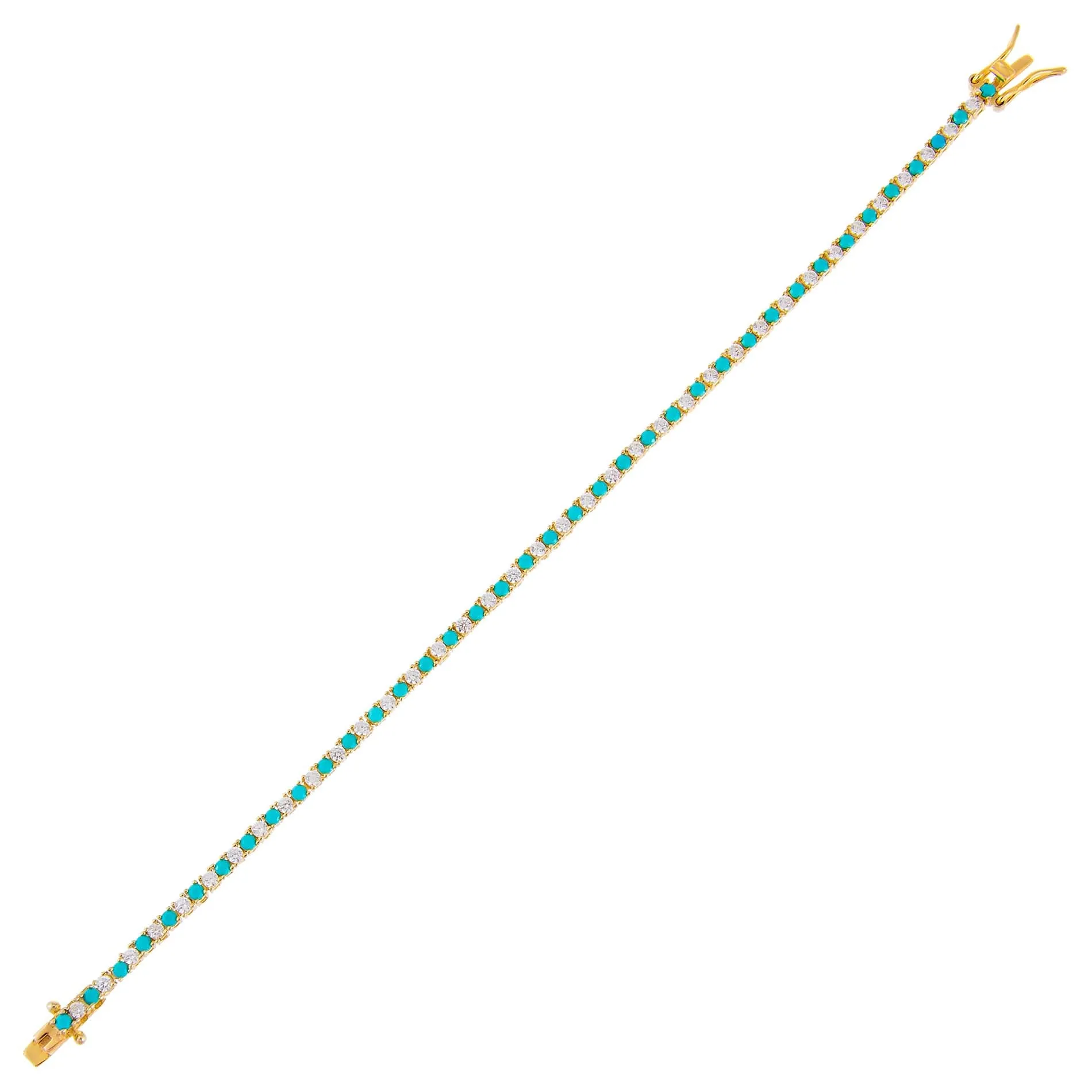 Turquoise CZ Tennis Bracelet