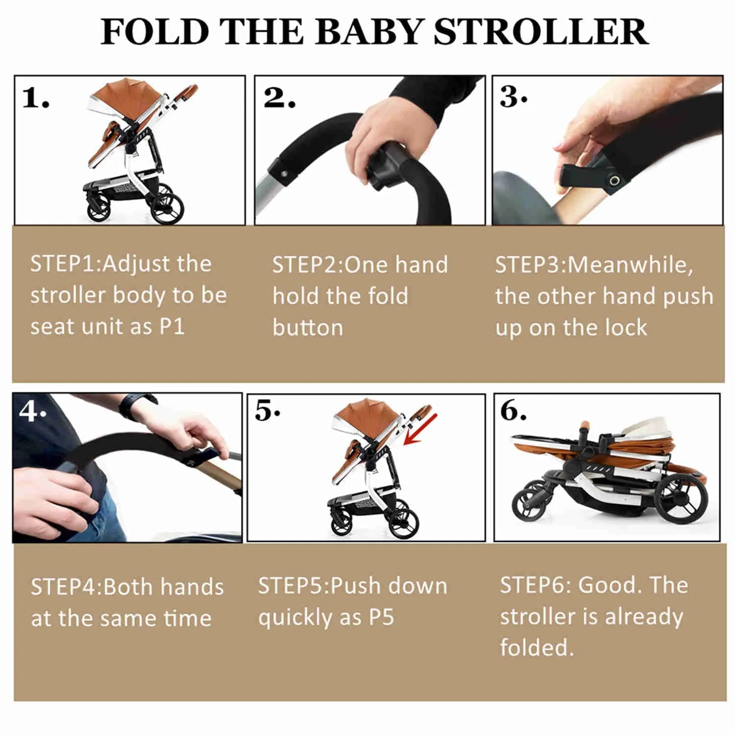 White Upgraded Luxury 3-in-1 Baby Stroller & Car Seat