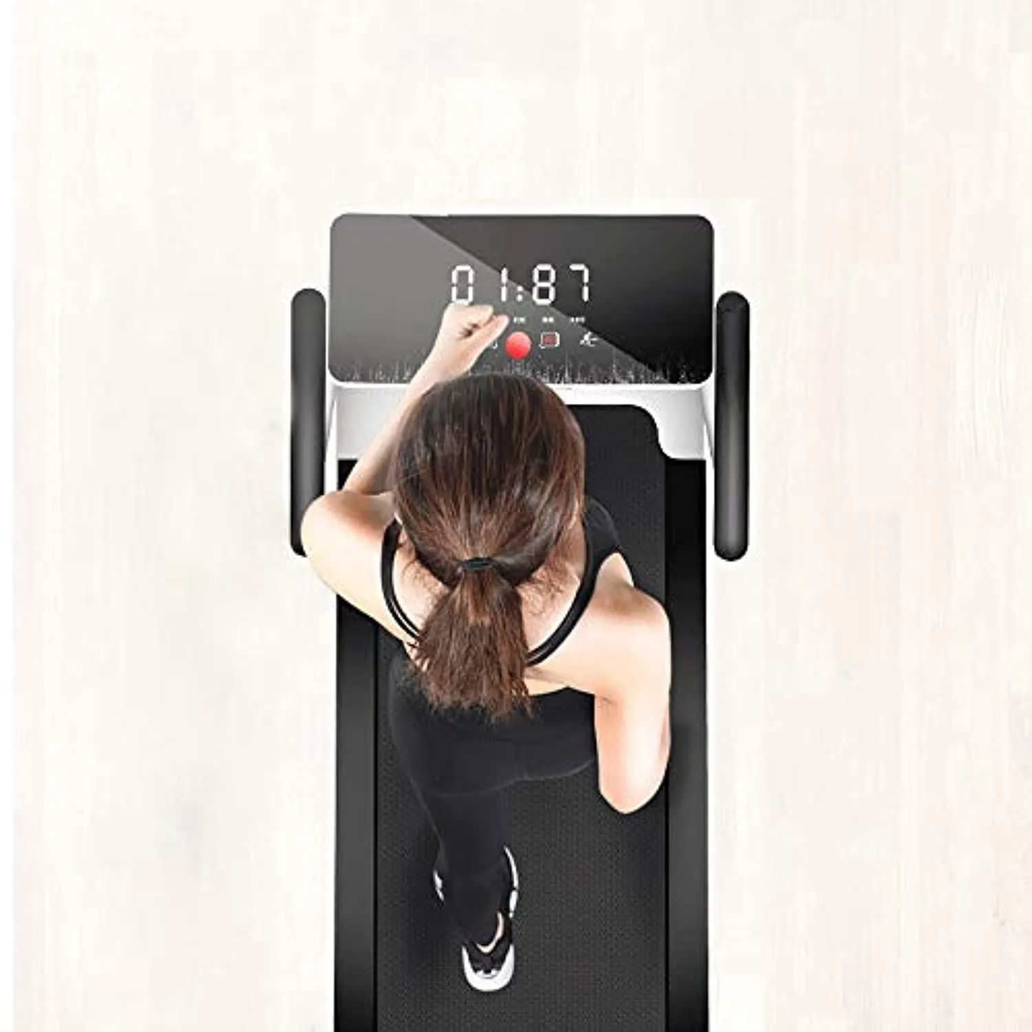Zzfni Treadmill Folding Household Gym Treadmill Running Machine with LED Display Safe Bar Motorized Treadmill Portable Electric Treadmill Foldable Treadmill